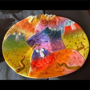 Joy Cats colorful platter